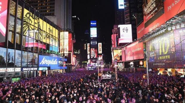 Святкування Нового року на Таймс Сквер. Фото: соцмережі.