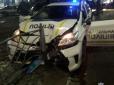 Під Борисполем п'яний водій на Jaguar спричинив страшну ДТП за участю патрульного авто - є постраждалі (фото)