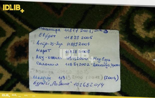 Записи, які знайшли у збитого пілота. Фото: соцмережі.