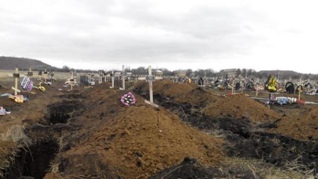 Кладовище бойовиків у окупованому Донецьку. Фото: соцмережі.