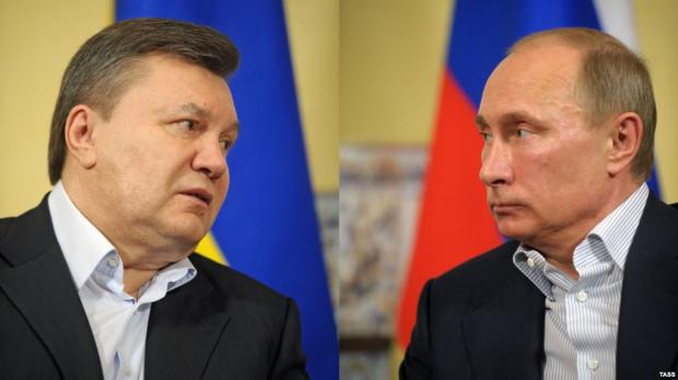 Янукович і Путін. Ілюстрація:Радіо Свобода