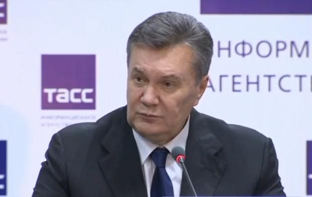 Віктор Янукович під час прес-конференції у Москві. Фото:112.ua