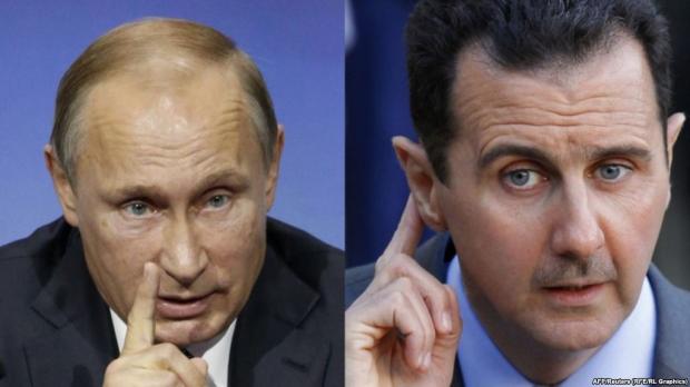Путін і Асад. Ілюстрація:rferl.org