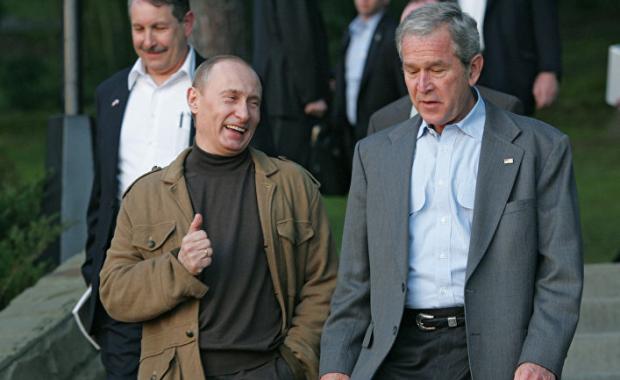 Путін та Джордж Буш-молодший. Фото: ИноСМИ.
