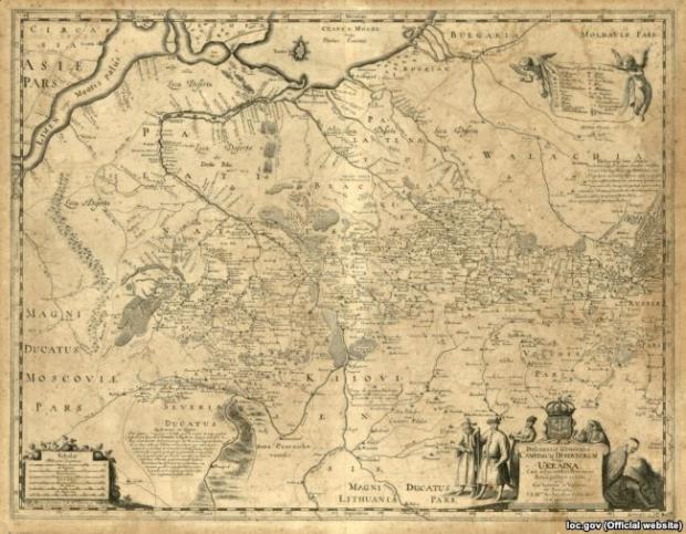 Генеральна карта України французького інженере де Боплана, 1648 року 