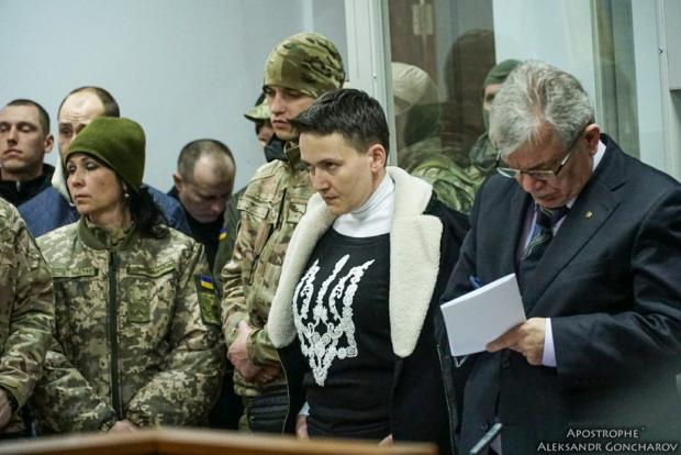 Надія Савченко у суді. Фото: Апостроф.