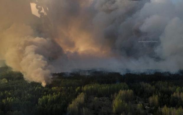 Пожежа у Чорнобильській зоні. Фото: НВ.