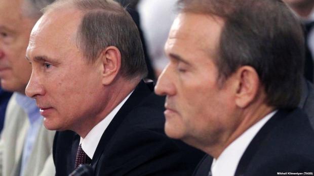 Путін і Медведчук. Ілюстрація:Радіо Свобода