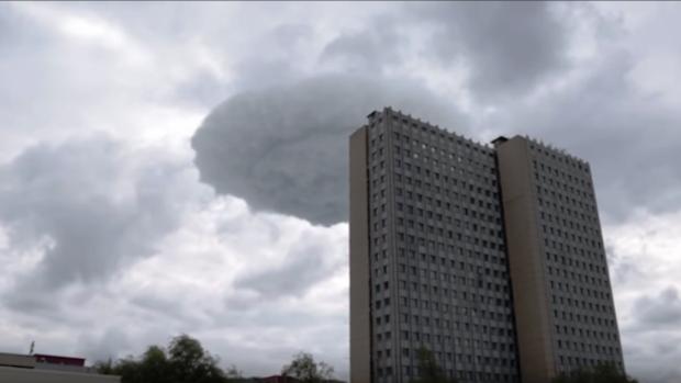 У Москві помітили підозрілу хмару. Фото: скріншот з відео.