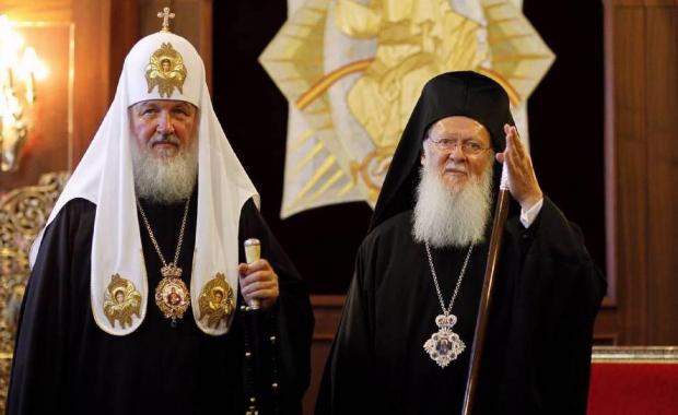 Патріарх Кирило та патріарх Варфоломій. Фото:УНІАН