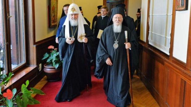 Патріарх Кирило і Патріарх Варфоломій. Фото:BBC.com