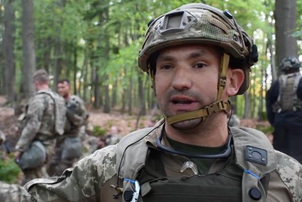 Заступник командира роти Сергій Магльований. Фото: скріншот з відео.