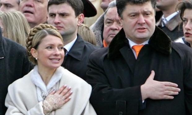 Тимошенко та Порошенко. Ілюстрація: соцмережі.