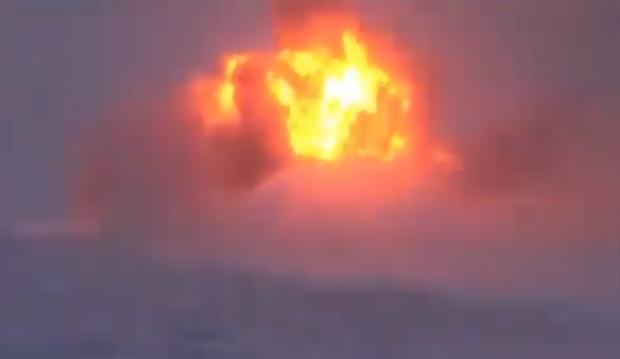 Катастрофа російського бомбардувальника. Фото: скріншот з відео.