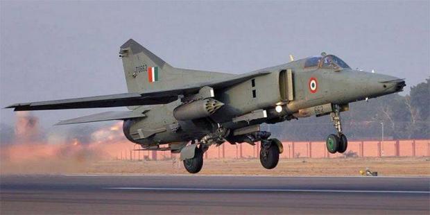 В Індії впав винищувач МіГ-27. Фото: Военное обозрение.