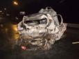 Пасажир згорів - не міг вибратися із зім'ятої автівки: У Києві позашляховик-порушник BMW X5 M не залишив шансів скромному Lanos (фото, відео)