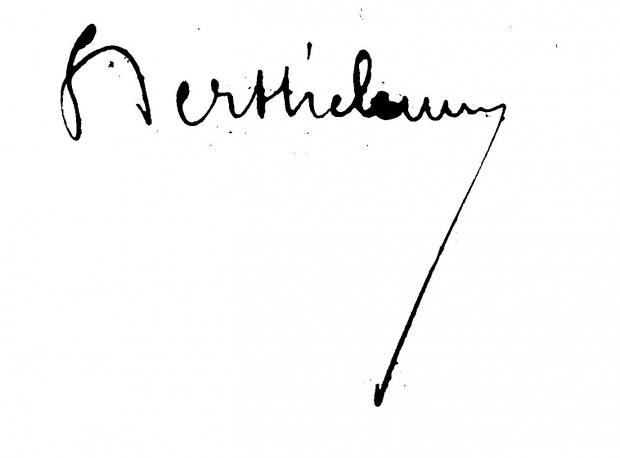 Зразок підпису генерала Бартелемі