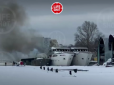Посеред російської столиці спалахнув корабель (фото, відео)