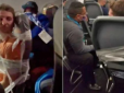 Влаштував бійку і напився: У США неадекватного пасажира літака примотали скотчем до сидіння