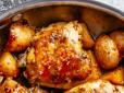 Дві страви в одній сковорідці: Рецепт медової курки з картоплею