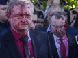 Облитий фарбою посол Росії у Польщі називав трагедію у Бучі 