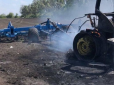 На Харківщині російська ракета влучила у трактор, що працював у полі (фото, відео)