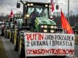 Грають на боці Москви? На протесті польських фермерів помітили прапор СРСР та плакат із закликом до Путіна, поліція відреагувала