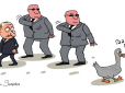 Злочинець боїться кари: Переляканого Путіна висміяли в карикатурі