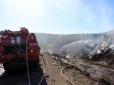 Біля Черкас на сміттєзвалищі вогнеборці ліквідували сильну пожежу (фото, відео)