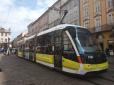 Із гербом міста: У Львові представили перший трамвай із новим дизайном