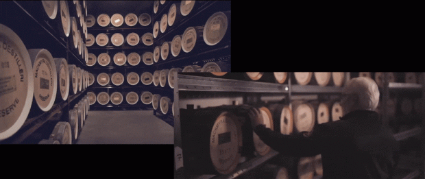 бочки в підвалі шведського заводу Mackmyra Whisky
