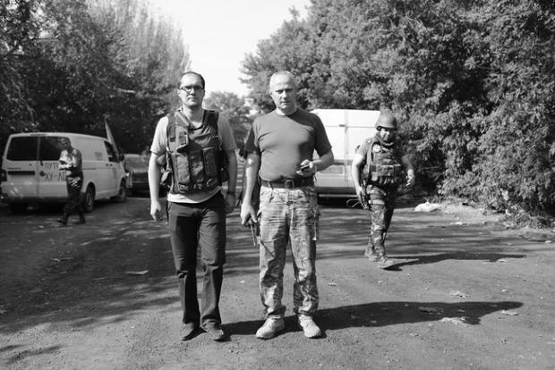 Юрій Бутусов та Руслан Хомчак під Іловайськом, серпень 2014
