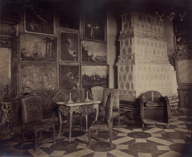 Багряна зала в Підгорецькому замку. Фото 1880 року
