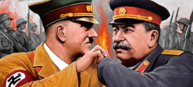 Спочатку у Сталіна із Гітлером було усе добре. Ілюстрація: соцмережі.