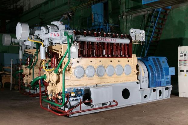 Двигун-генератор ДВГ1А-630-1 потужністю 0,63 МВт, який працює на біогазі