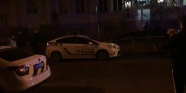 На місці вибуху в Києві. Фото: скріншот з відео.