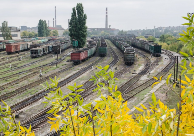 Залізничні колії в Донецьку