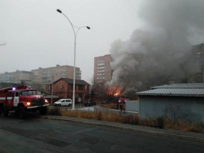 Пожежа в окупованому Донецьку. Фото: соцмережі.