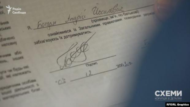 Перед тим, як стати помічником судді, Богдан поставив свій підпис під антикорупційними обмеженнями