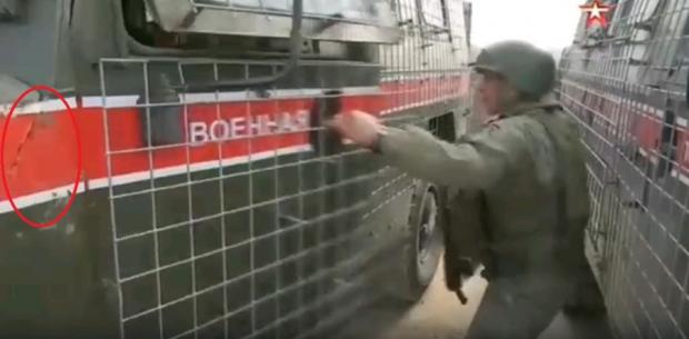 Росіяни випадково видали якість своєї техніки. Фото: скріншот з відео.