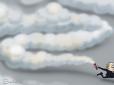Пустив туману: З'явилася влучна карикатура з Путіним на 