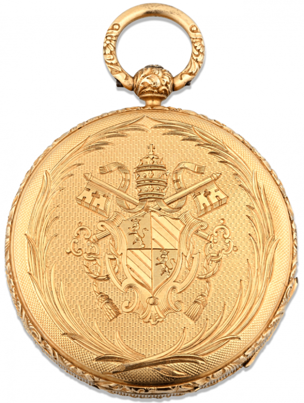 Золотий швейцарський годинник Папи Римського Пія IX, 1846-78 рр.
