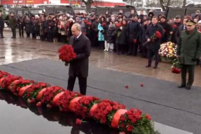 Володимир Путін у Пскові. Фото: скріншот з відео.