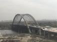 Стихія спровокувала обвал риштування на новому мосту Кличка через Дніпро