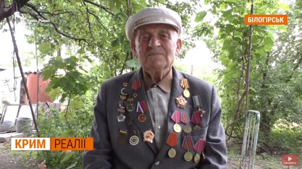 Юнуса Куддусова росіяни ветераном не вважають. Фото: скріншот з відео.