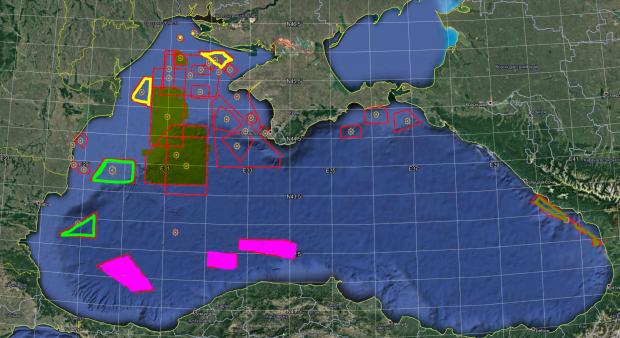 Закриті райони Чорного моря у липні 2020 року під час проведення навчань Sea Breeze 2020