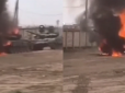 З архіву ПУ. Оце так маневри: Під час оголошеної Путіним раптової перевірки боєготовності ЗС РФ згорів танк Т-72 (відео)
