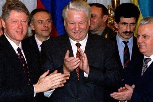 Билл Клинтон, Борис Ельцин и Леонид Кравчук