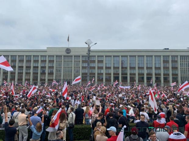 В Мінську на мітинг проти Лукашенка зібр…