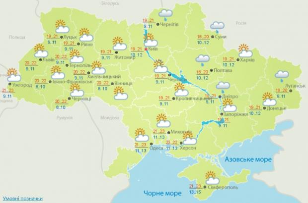 Переважно сухо та до +23 градусів: прогноз погоди на сьогодні в Україні